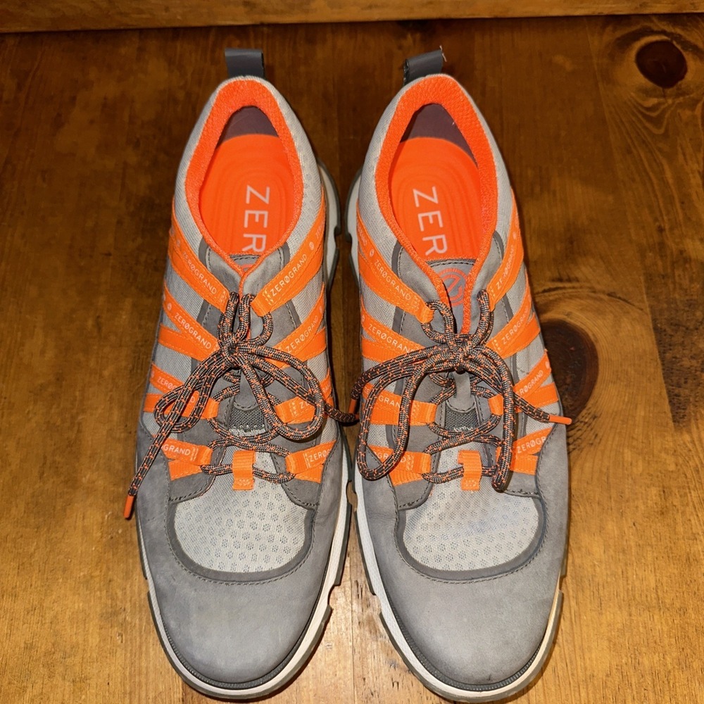 Cole Haan 4.Zerogrand Seventy Five Sneakers Gray Orange C33840 Mens 12 Grand 360